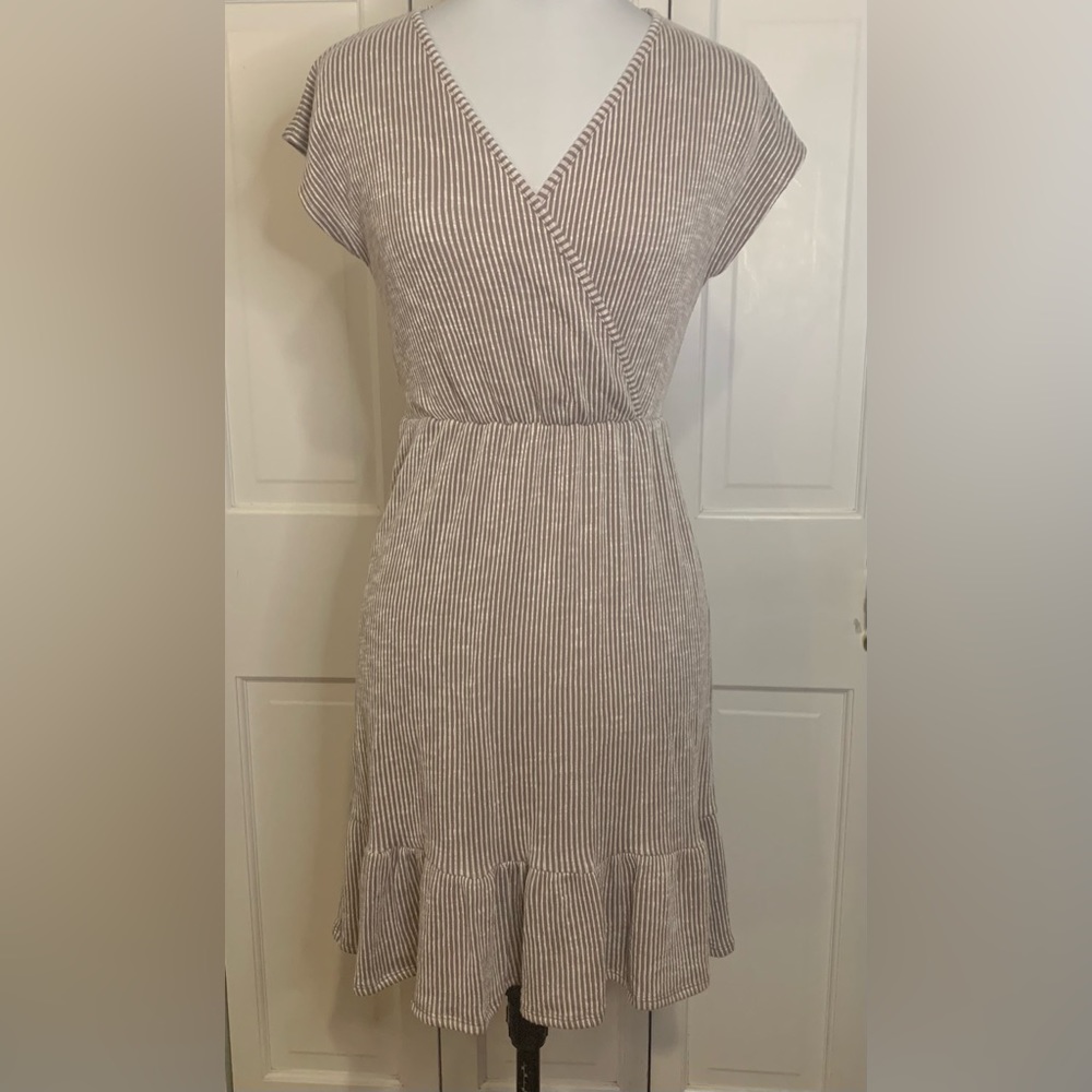 Caution to the wind striped dress size medium